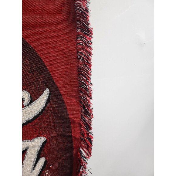 Vintage Coca-Cola Coke Blanket Advertising Soda Wall Art Fringed Tapestry 50x59 - Picture 3 of 6